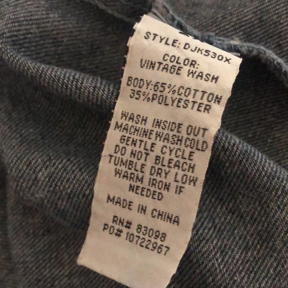 NWT! Denim Vintage Stonewashed Embellished Pearl Rhinestone Coat 2X - Picture 11 of 13